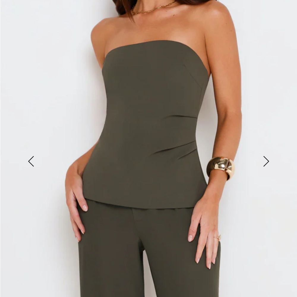 Strapless Tailored Top